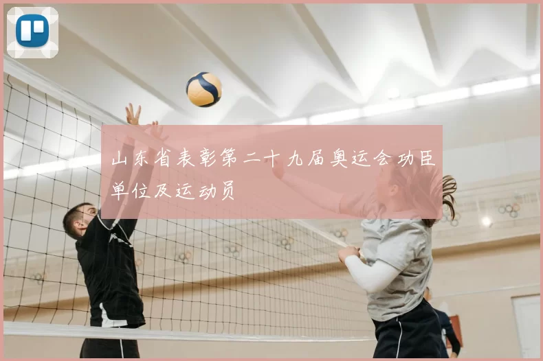 山东省表彰第二十九届奥运会功臣单位及运动员